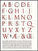 Roman alphabet poster graphic