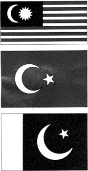 Islamic flags graphic